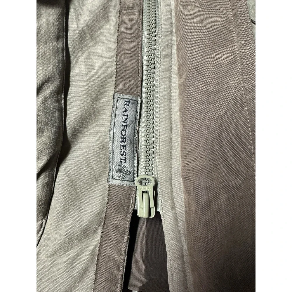 VTG Rainforest Men Barn Chore Coat Jacket M Tan Down Filled Removeable Zip Liner